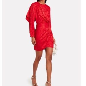 Ronny Kobo long sleeve Gathered waist Mini Dress